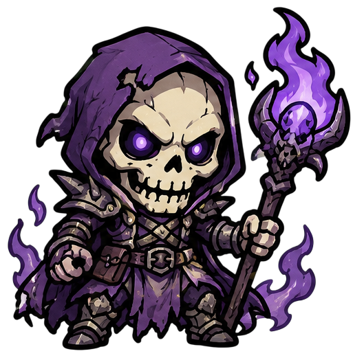 Skellie Black Faction Mascot 3" Sticker