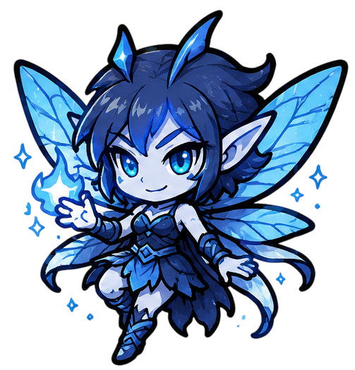 Sapphire Blue Faction Mascot 3" Sticker